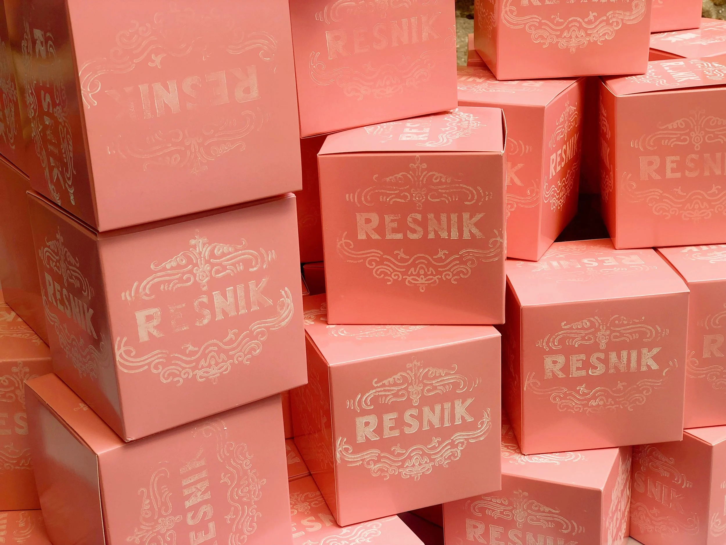 designed stamp and hand printed