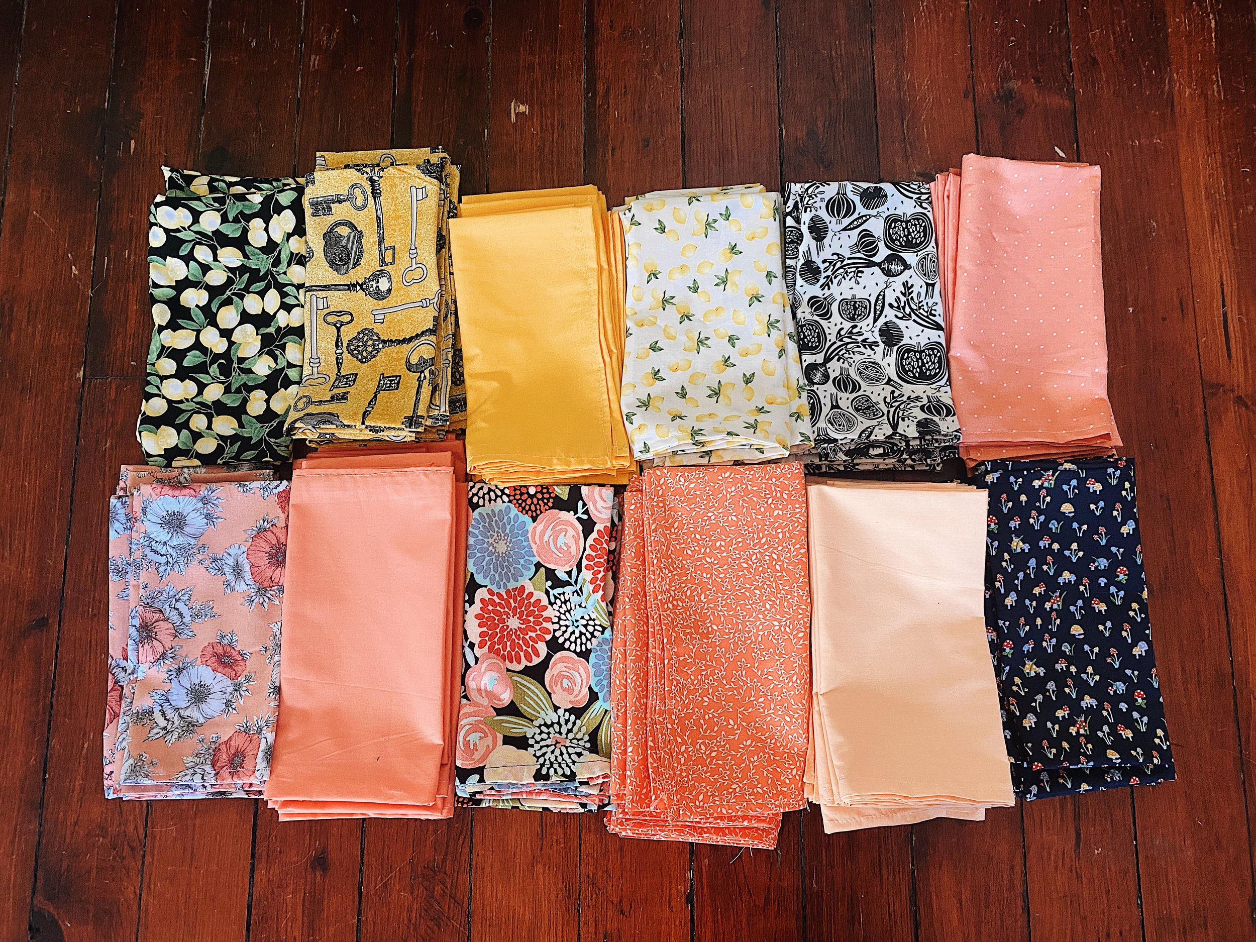 ~100 handmade napkins