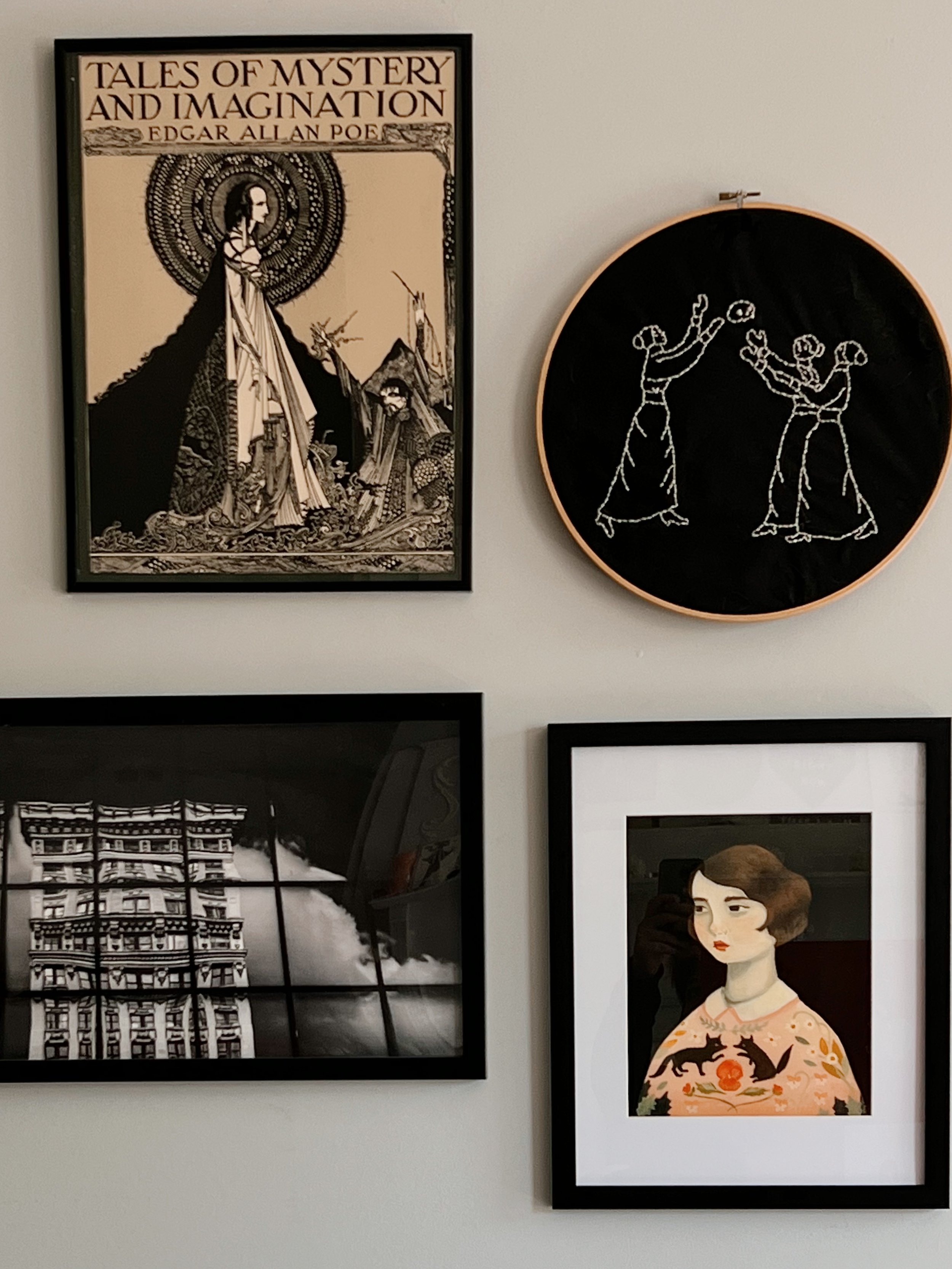 Gorey head toss embroidery (upper right)