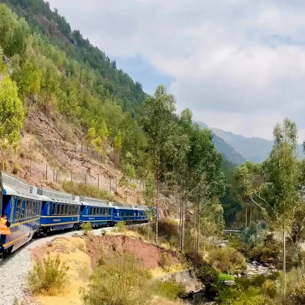 Montañas y vegetación camino a Aguas Calientes desde Cusco