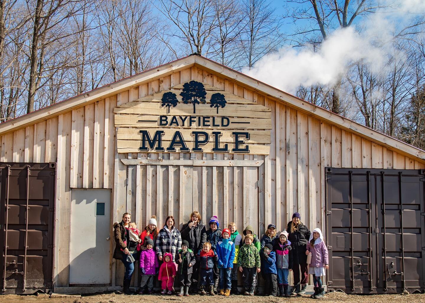 Yesterday was the perfect day for a little sugar shack tour and some taffy on snow ! Thanks to @hayleeecaldwell for the last two photos of the tour because we had no time to take any . So many great questions from all the kids as we followed the step