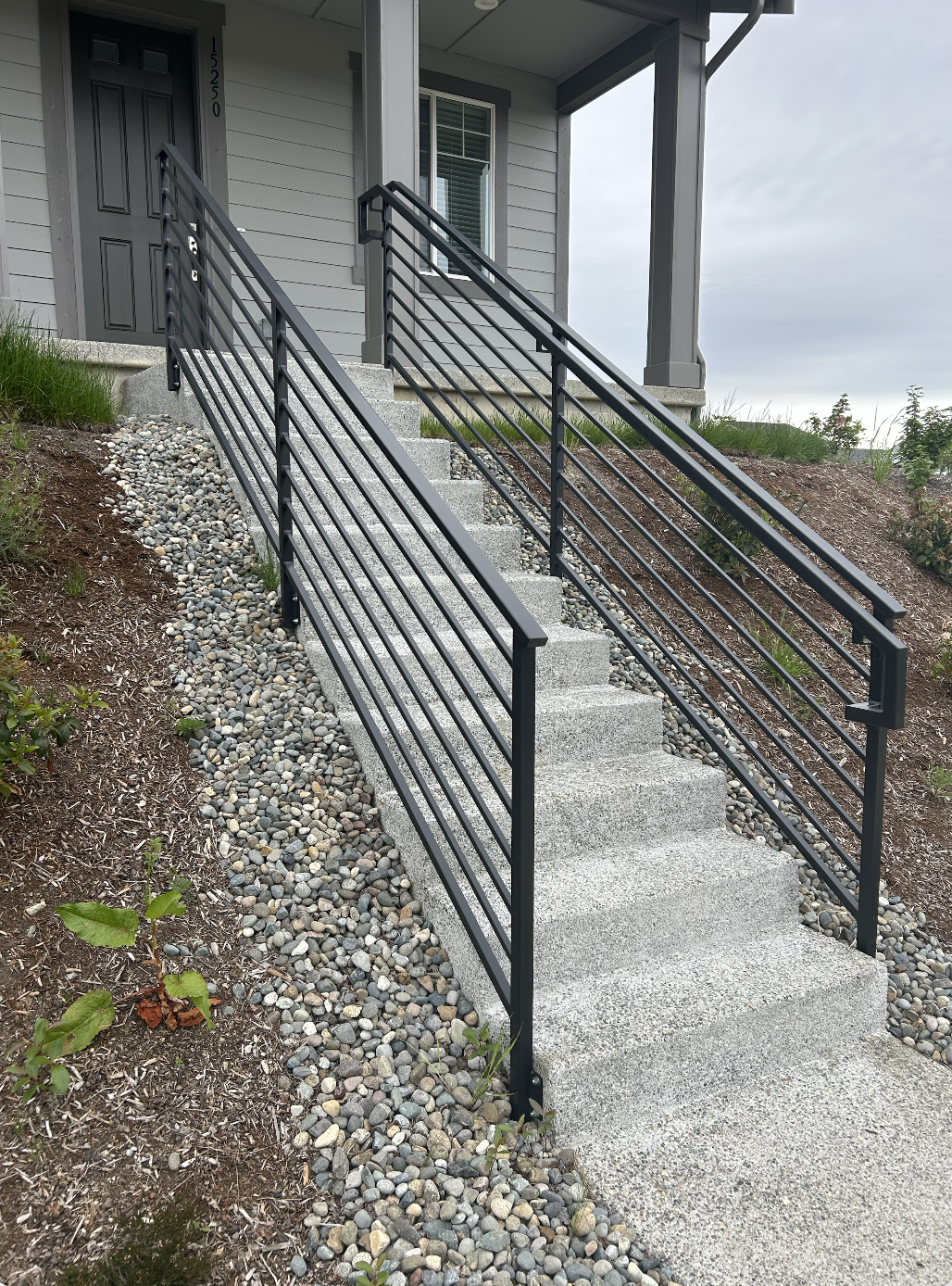 Exterior metal railings designed for safety and durability