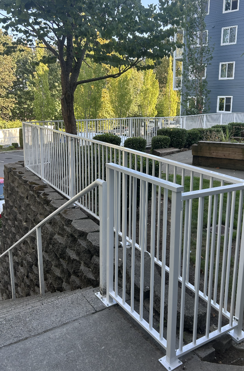 Exterior metal railing system for residential property