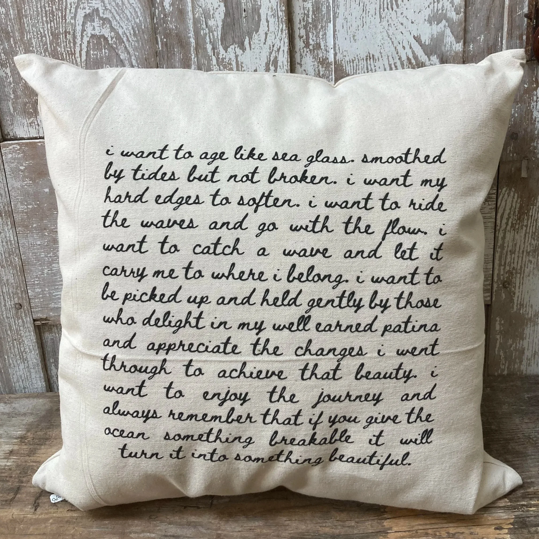 Age Like Sea Glass Pillow