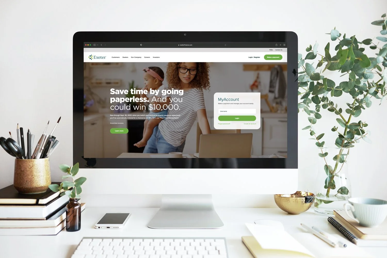 Exeter corporate website