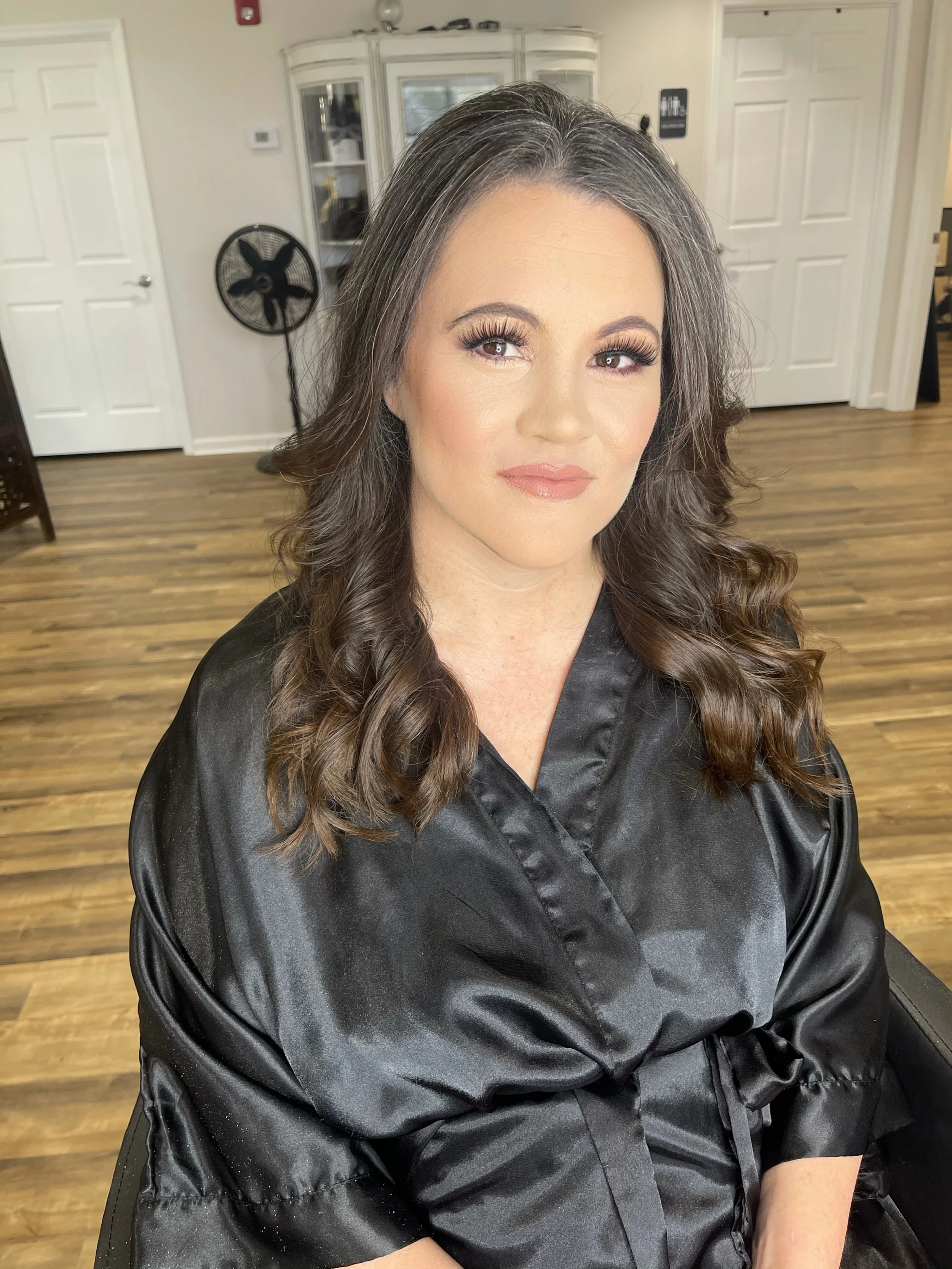  After professional hair and makeup styling 