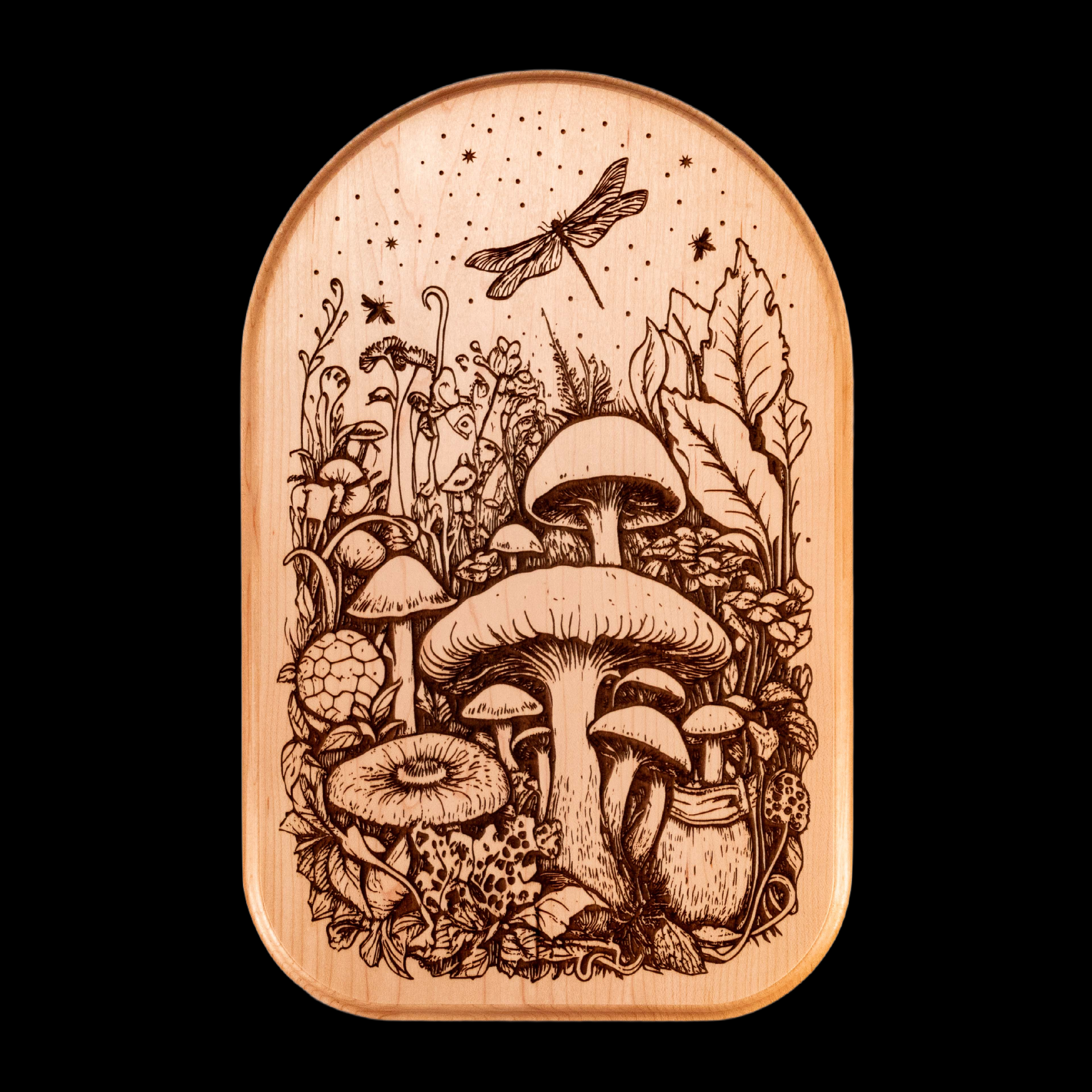 Enchanted Garden, Engraved Solid Maple Wall Art