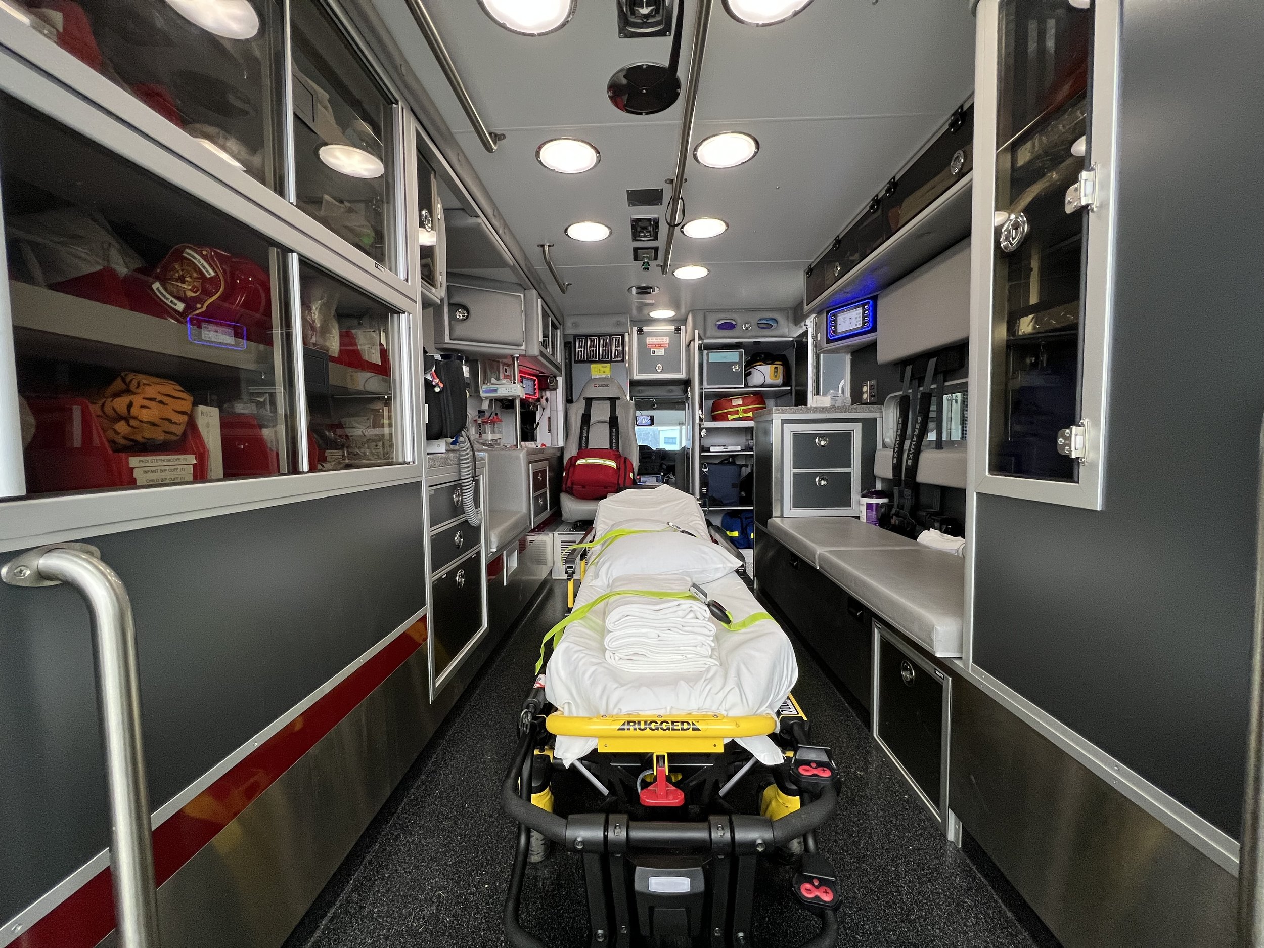 Stryker Power Pro Ambulance Stretcher - $15,000
Stryker Power Load System - $19,000
Battery for Power Load System - $800 (KEMS has two batteries)