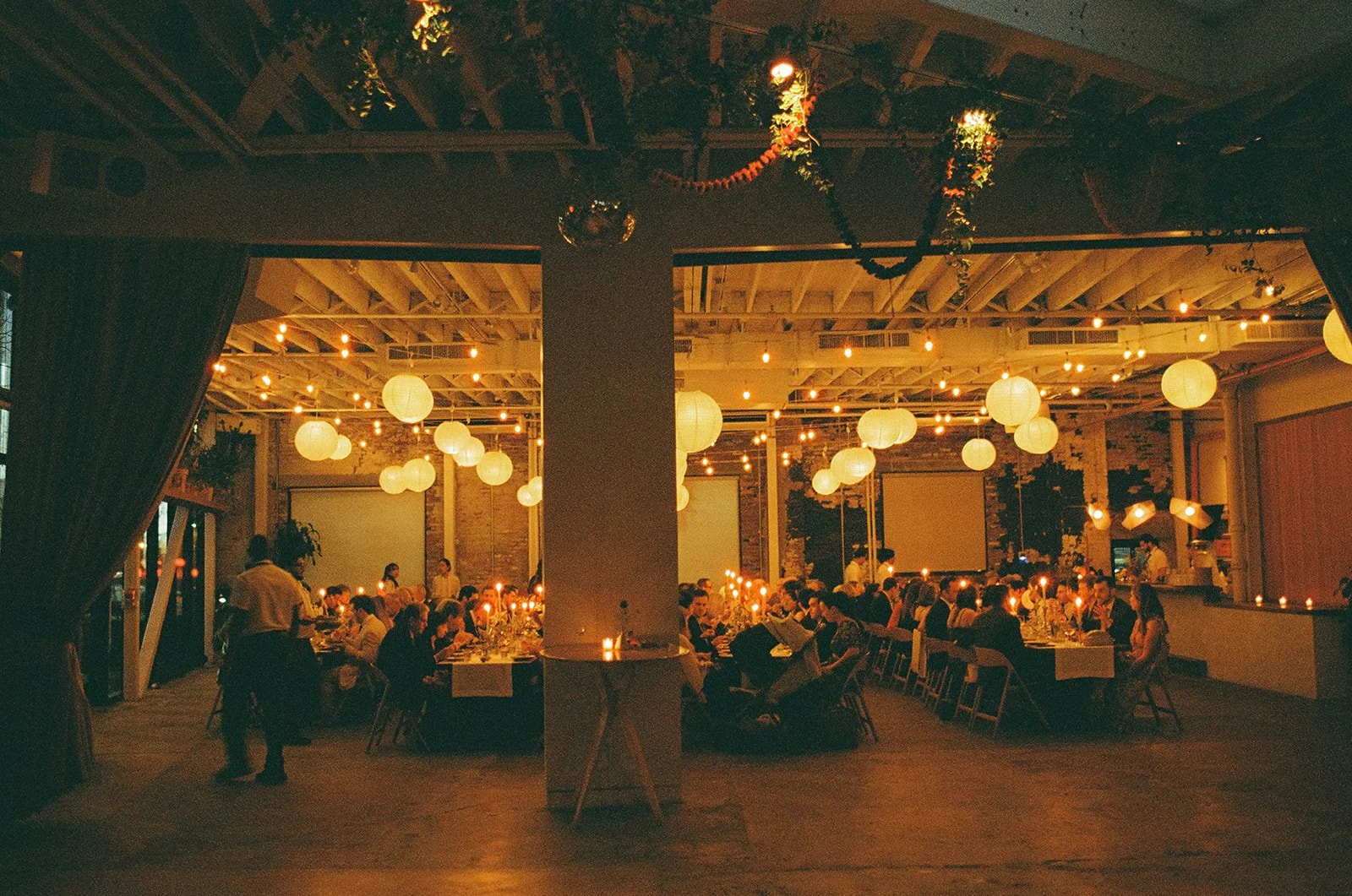 Guests celebrating at a Rule of Thirds wedding in Greenpoint
