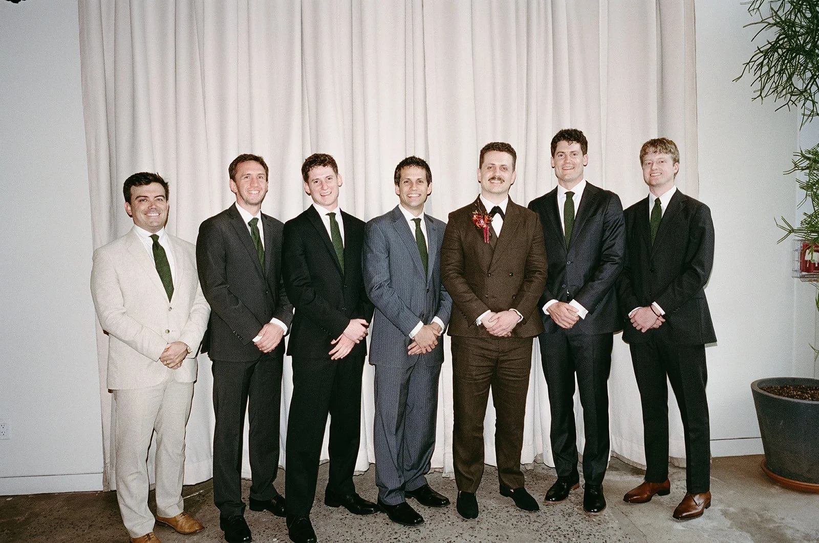 Wedding portraits on film at Rule of Thirds in Brooklyn