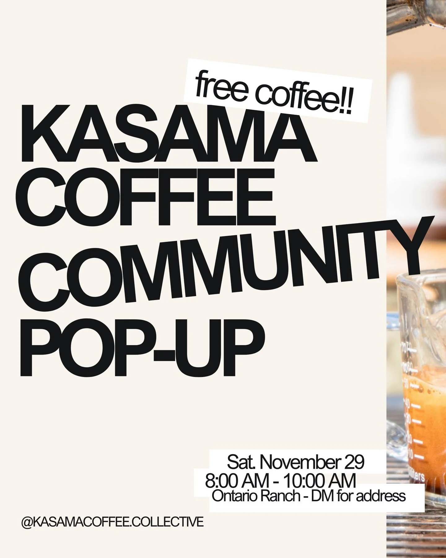 ✨ Small Business Saturday ✨

As a thank you for all your love and support, we&rsquo;re giving out FREE coffee on Sat. 11.29 to our Kasama Coffee Collective community ☕️

It&rsquo;s a little token of our appreciation for your support in our small busi
