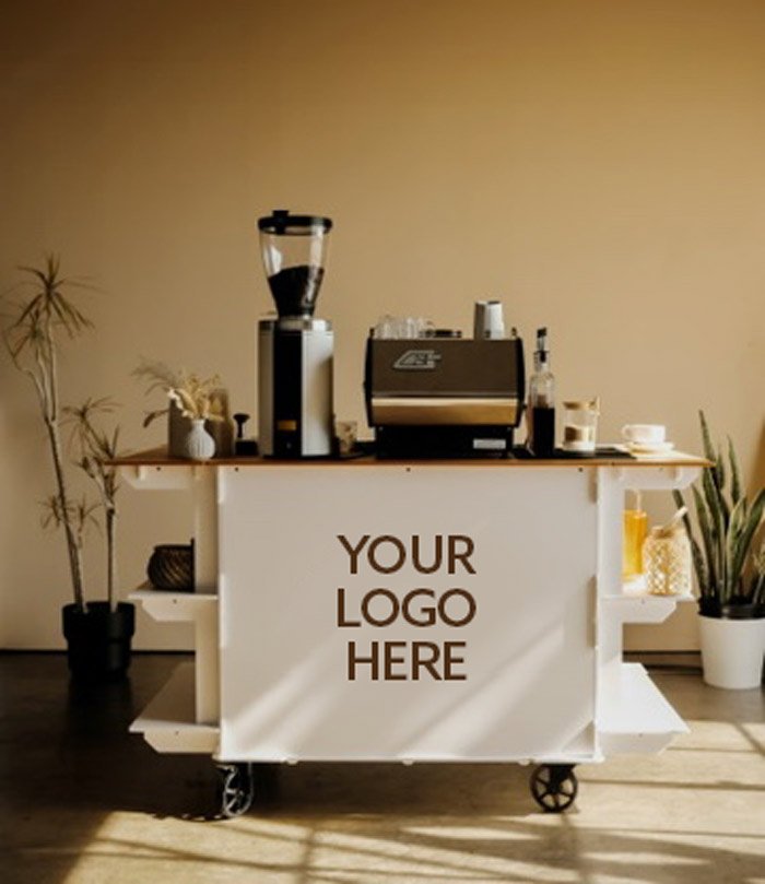 Custom Logo Addition to Mobile Coffee Cart