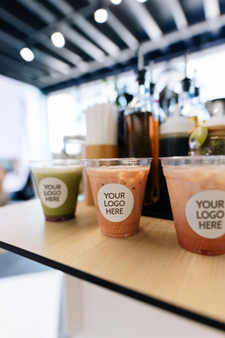 Custom Logo Addition to Mobile Coffee Cart Cups