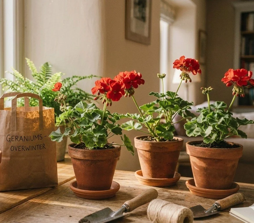 Overwintering Geraniums