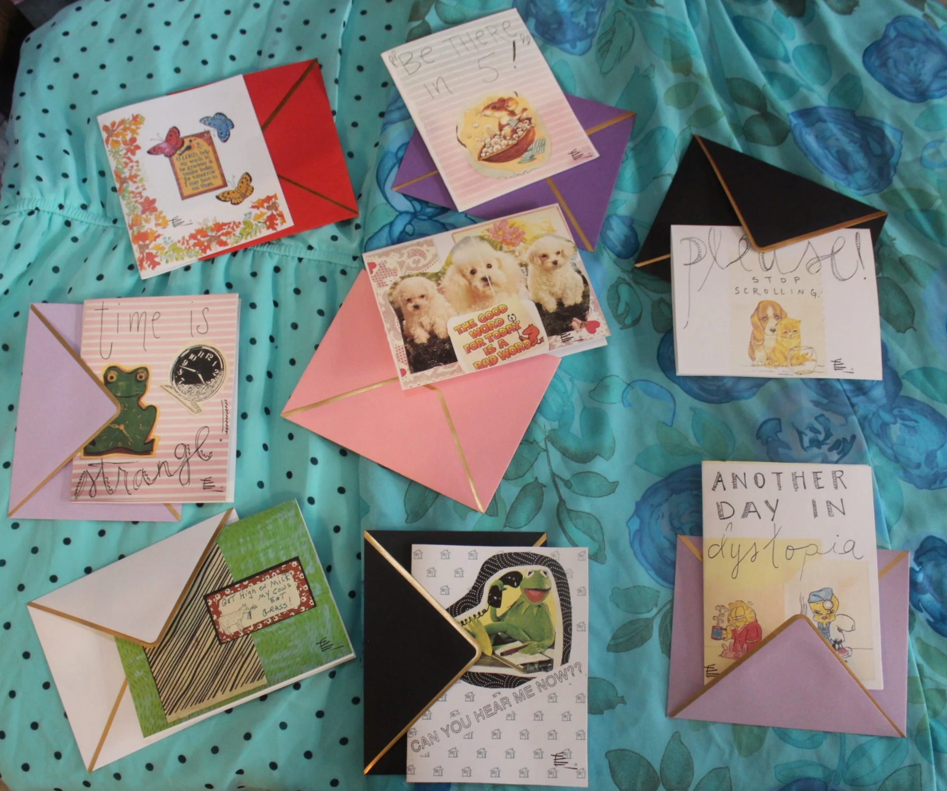 Cheeky Collaged Cards (Set of 8)