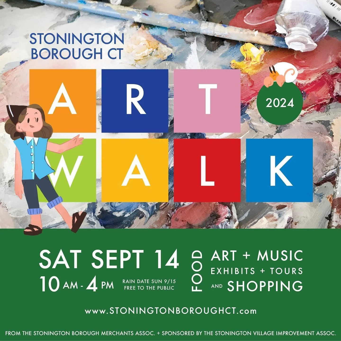 Hey all, ✨Save the date for September 14th! ✨
I&rsquo;ll be at the Annual Art Walk. You can find on the corner of Pearl street, selling my cards, prints and picture books. Please come by to say hi and support all the artists coming this year!
.
.
.
#