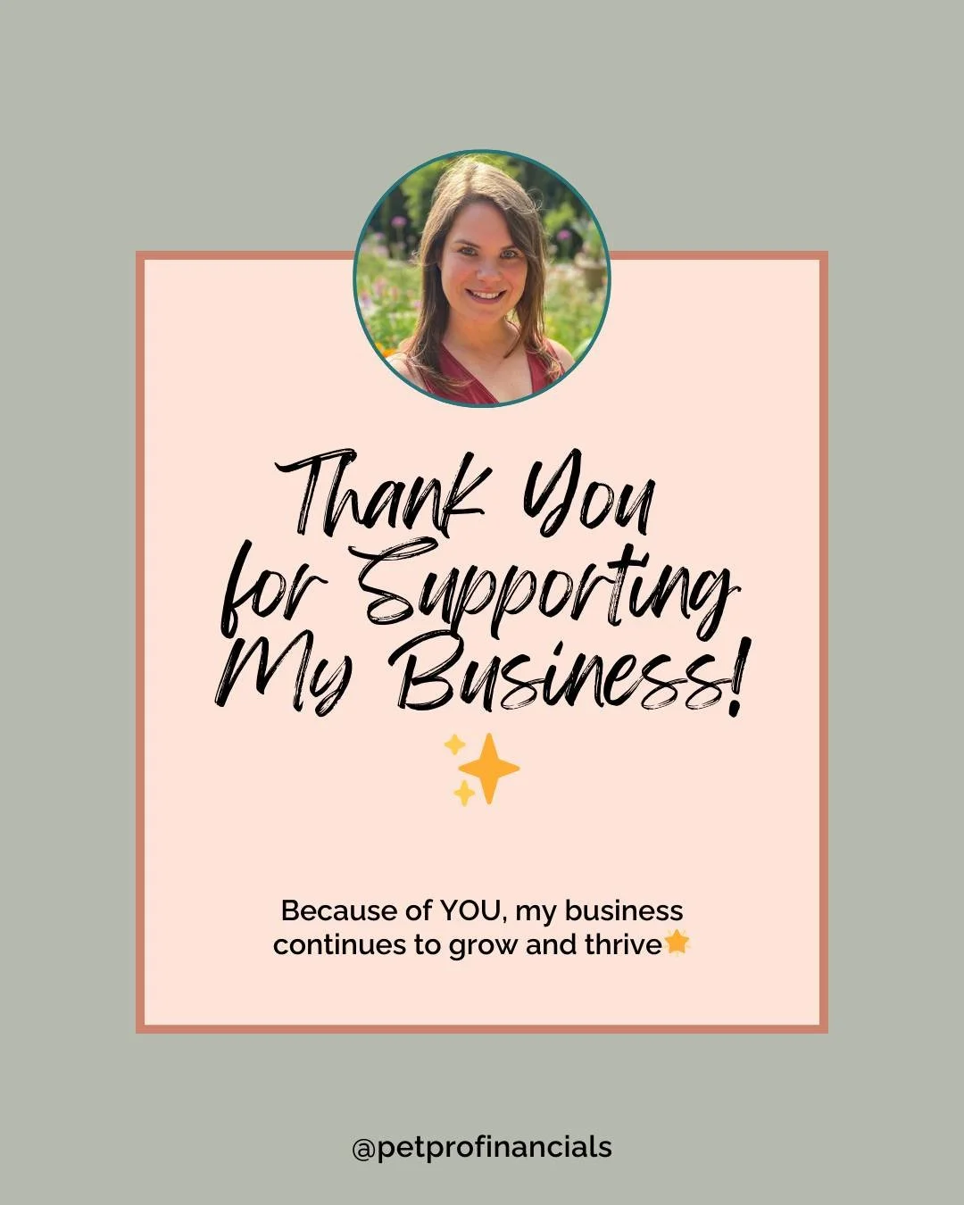 Thank you for supporting my business! 💛

Your support means the world and helps me keep doing what I love. 

#Grateful #Gratitude
#bookkeeping #accounting #bookkeeper #quickbooks #petcareservice #petcareservices #pettrainer #pettrainers #petboarder 