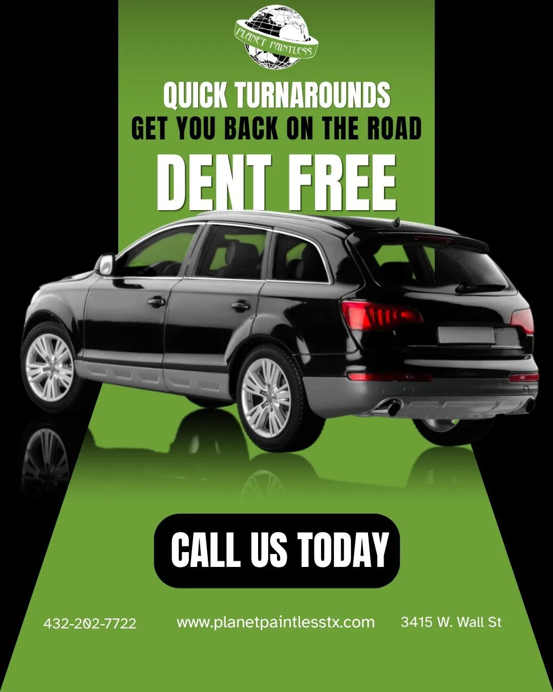 Our quick turnaround means you spend less time waiting and more time driving dent-free. Schedule your repair today!
www.planetpaintlesstx.com
#PlanetPaintless #QuickTurnaround #MidlandTX #DentFree #FastPDR #BookNow