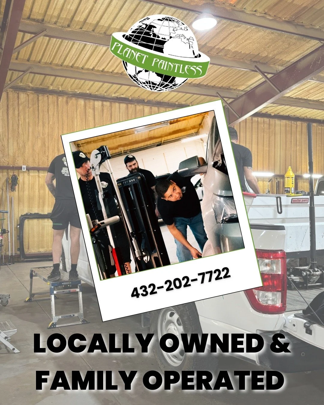 Locally owned, family operated, and committed to excellence. Planet Paintless is proud to serve Midland with honest, quality dent repair.