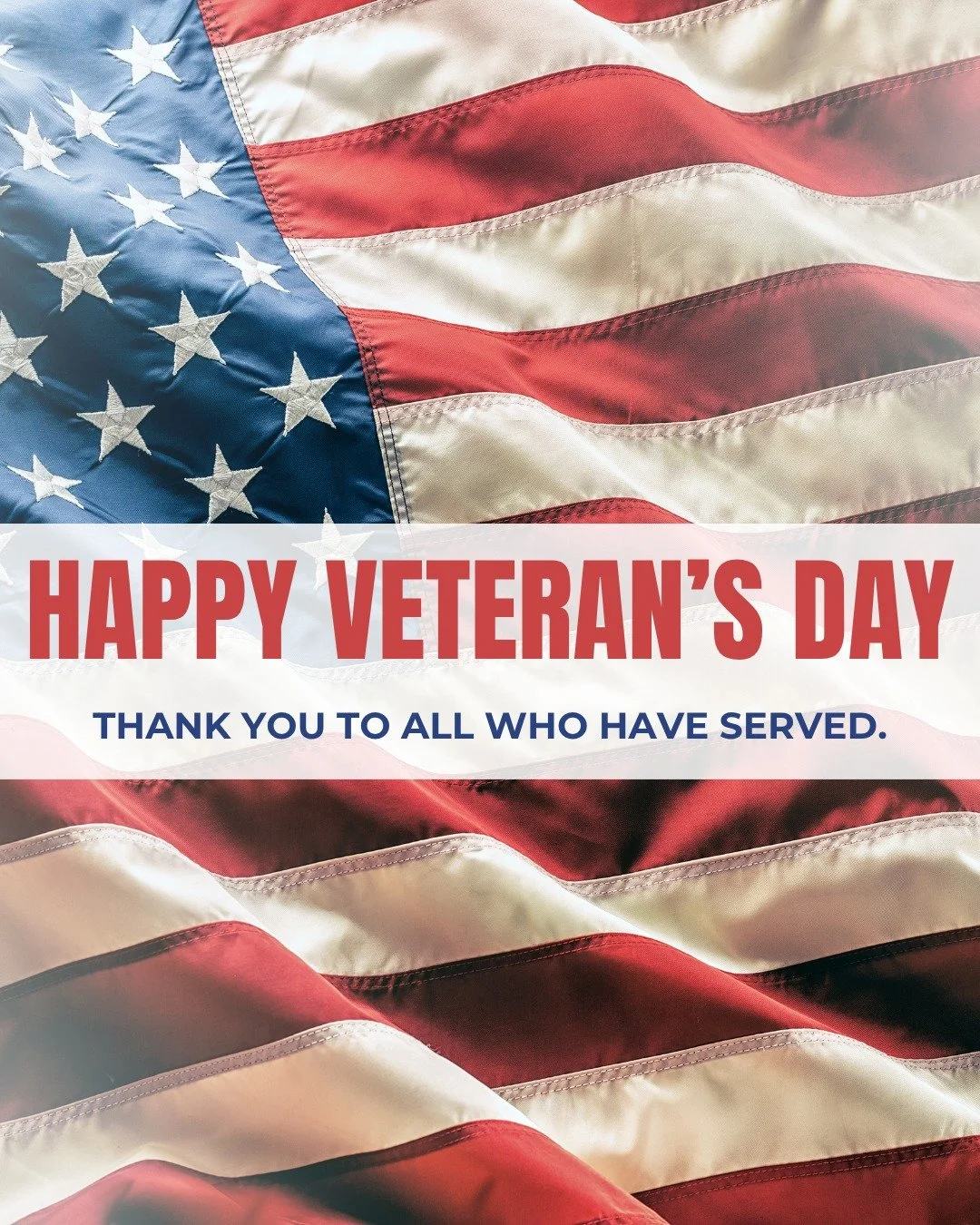 Happy Veteran's Day!

Thank you to all who have served.