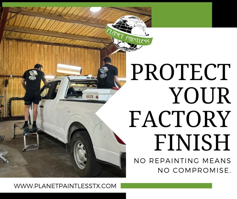 Your vehicle&rsquo;s factory finish matters. With paintless dent repair, Planet Paintless restores dents without repainting, eliminating the risk of overspray or mismatched color. The result is a seamless repair that protects your car&rsquo;s long-te