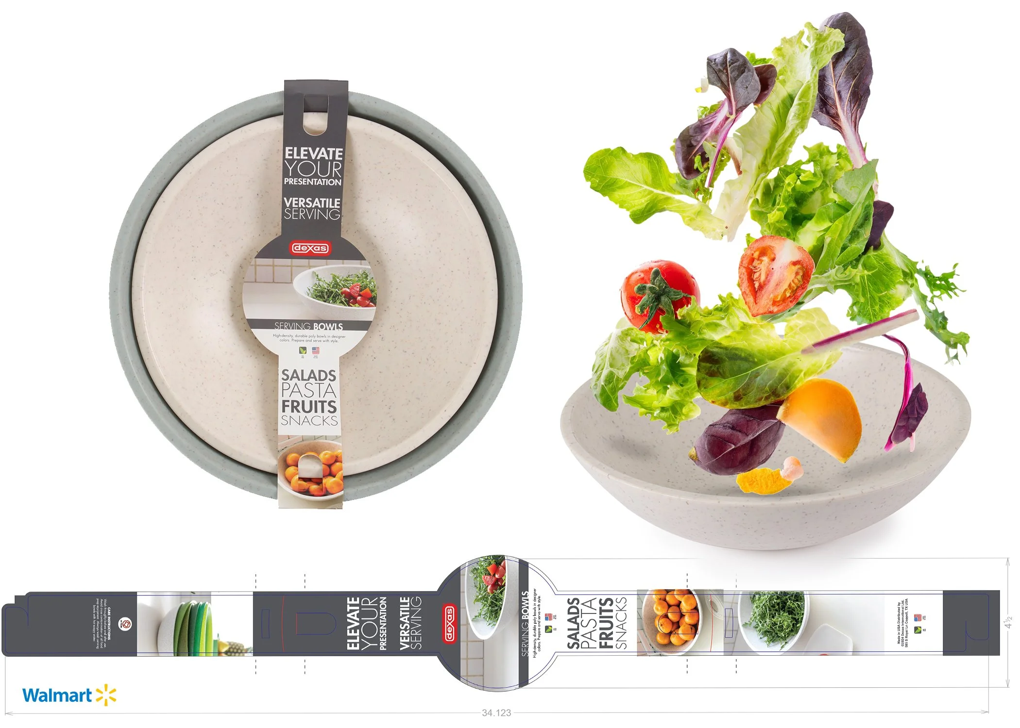 Walmart End Cap Product Packaging and imagery