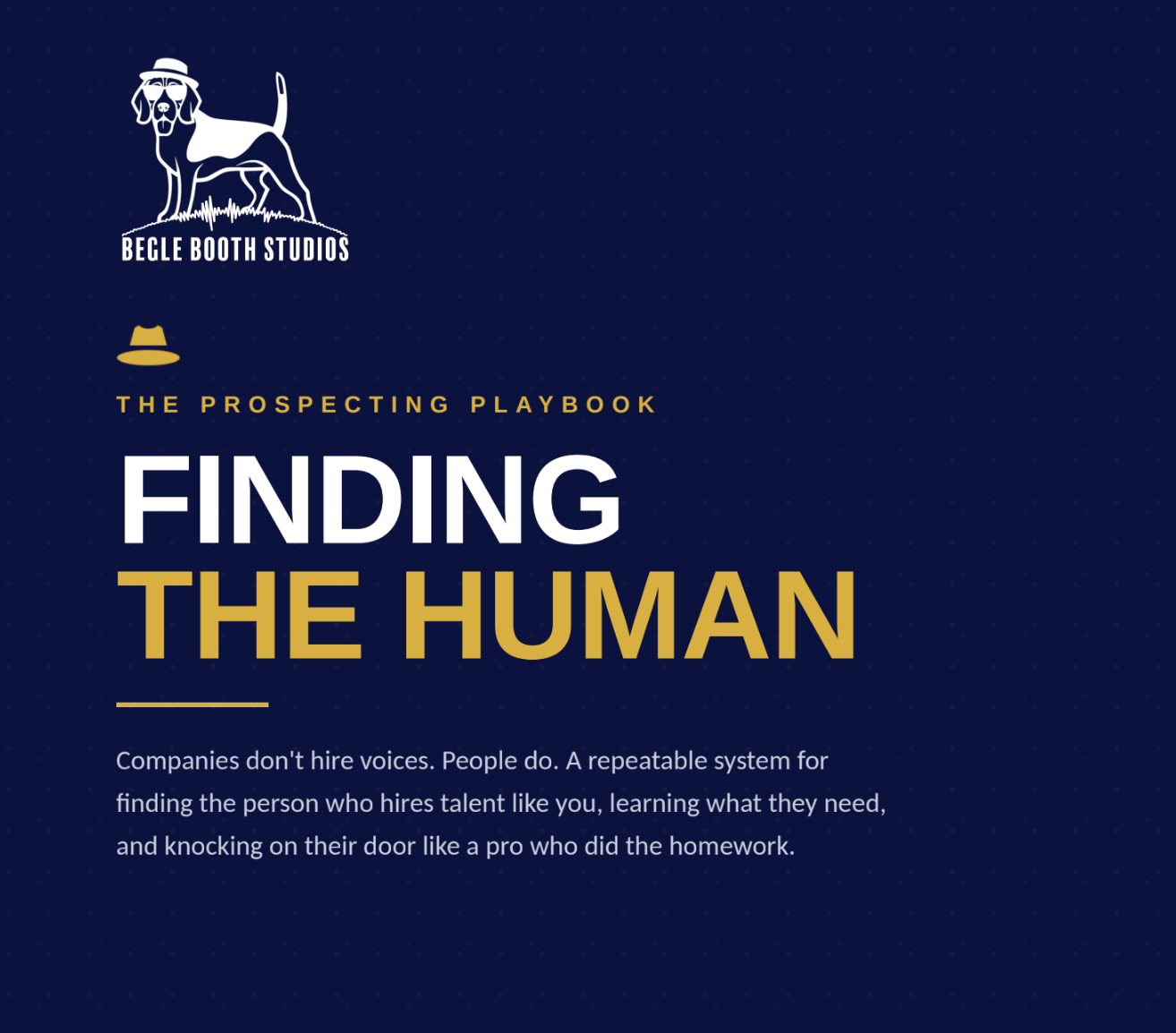 Finding the Human: The Voice Actor's Prospecting Playbook (PDF)