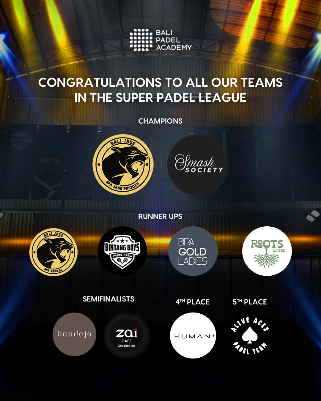 A big congratulations to all our BPA teams for an incredible run this season! 🎾💙⁠
⁠
Your commitment, teamwork, and passion on court continue to inspire our whole community.⁠
⁠
As we move into Season 3, let&rsquo;s keep the same spirit, the same fun