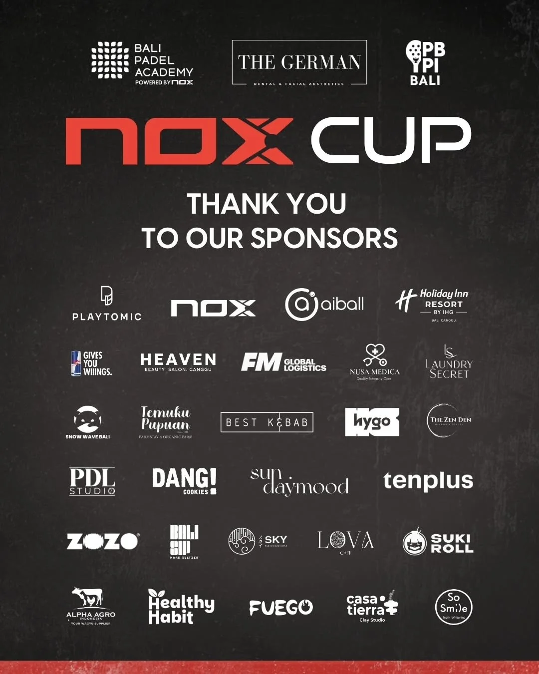 🚨 THE NOX CUP MASTER FINAL 2025 is almost here! 🚨

This special edition wouldn&rsquo;t be possible without the incredible support from our sponsors.
Let&rsquo;s give them a big round of applause! 👏✨

A special thank you to:

@the_german_aesthetics