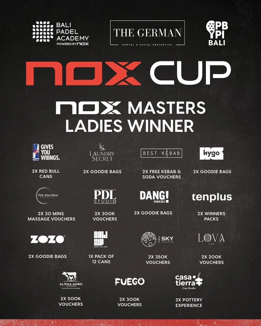 🚨 THE NOX CUP MASTER FINAL 2025 is almost here! 🚨

This special edition wouldn&rsquo;t be possible without the incredible support from our sponsors.
Let&rsquo;s give them a big round of applause! 👏✨

A special thank you to:

@the_german_aesthetics