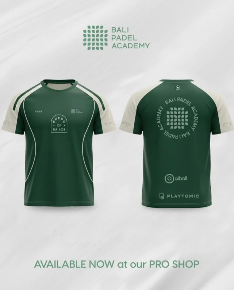 10th BPA OPEN T-shirt now available at our Pro-shop! 👕🔥⁠
⁠
Own the court with the Bali Padel Academy team&rsquo;s dry-fit t-shirts! 🎾💪⁠
⁠
Made from lightweight, breathable and high-performance fabric to keep you cool and dry through every match. 