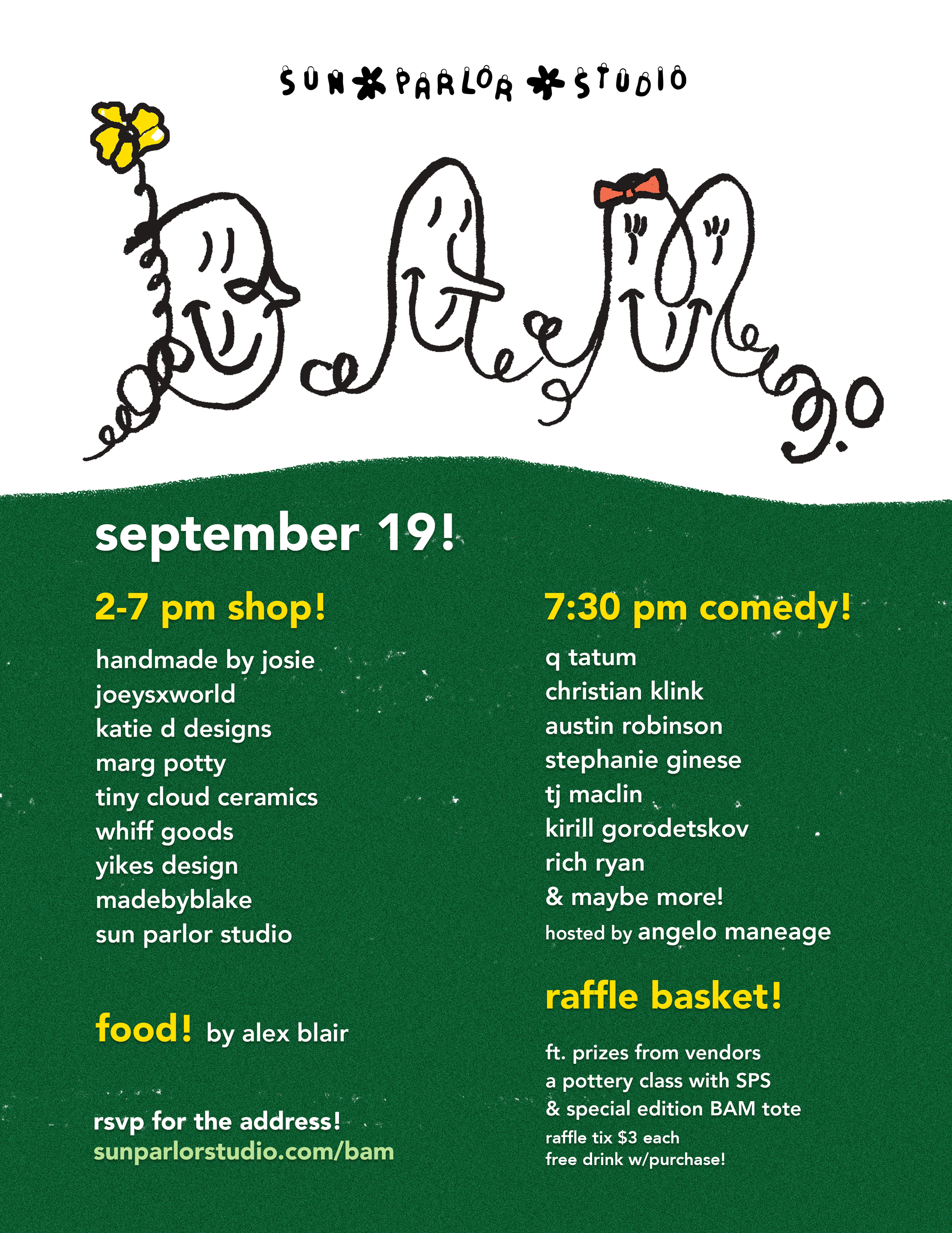 BAM 3.0: Backyard Art Market and Comedy Show