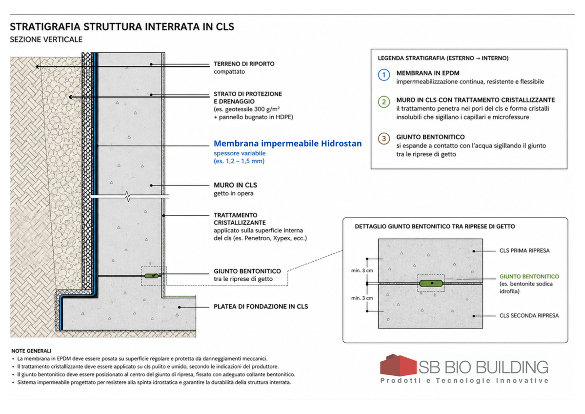 Sistema di impermeabilizzazione ridondante per strutture interrate: sicurezza multilivello, durabilità garantita ed errori da evitare
