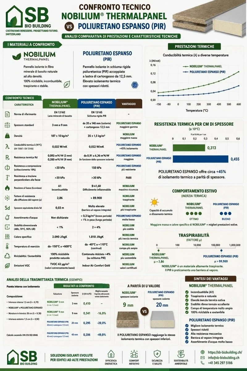 Meglio lo spessore minimo in fibra di basalto o il poliuretano espanso? Confronto Tecnico.