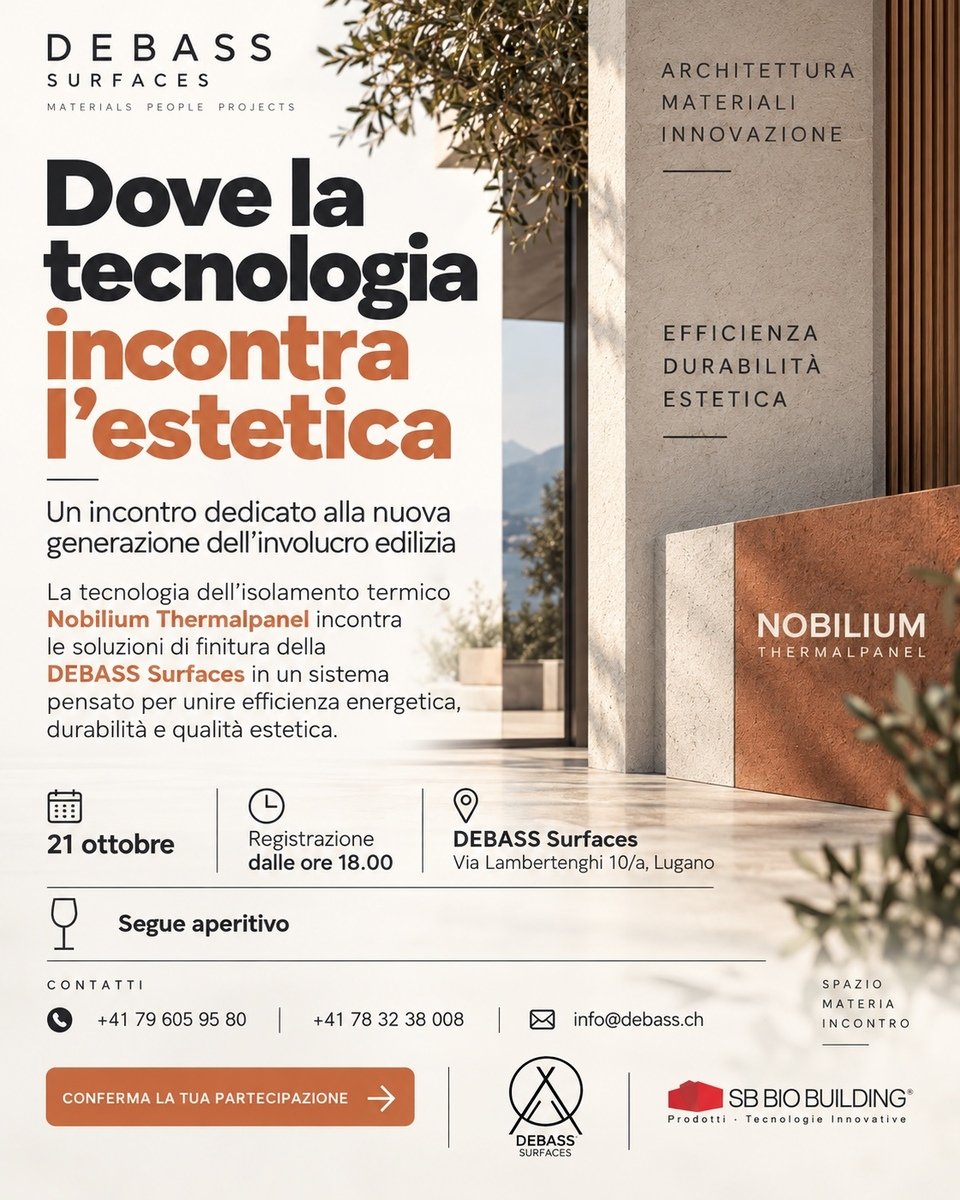 Dove la Tecnologia incontra l’Estetica: Evento Esclusivo a Lugano sull’Involucro Edilizio del Futuro