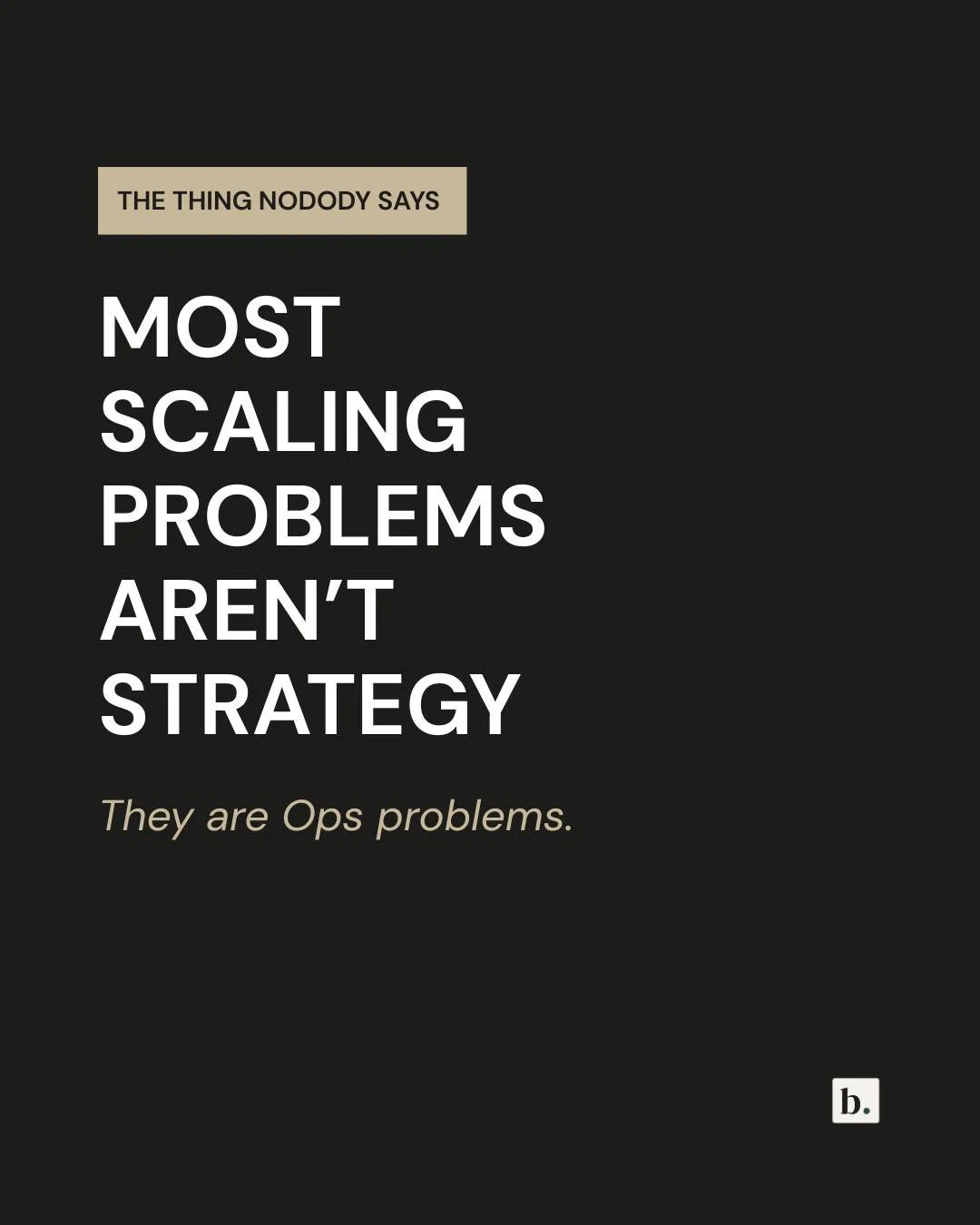 Hot take: most founders aren't overwhelmed because they're bad at business.

They're overwhelmed because they built something real and the operations underneath it never kept up.

Swipe to see the three signs I see every single time 👉🏼