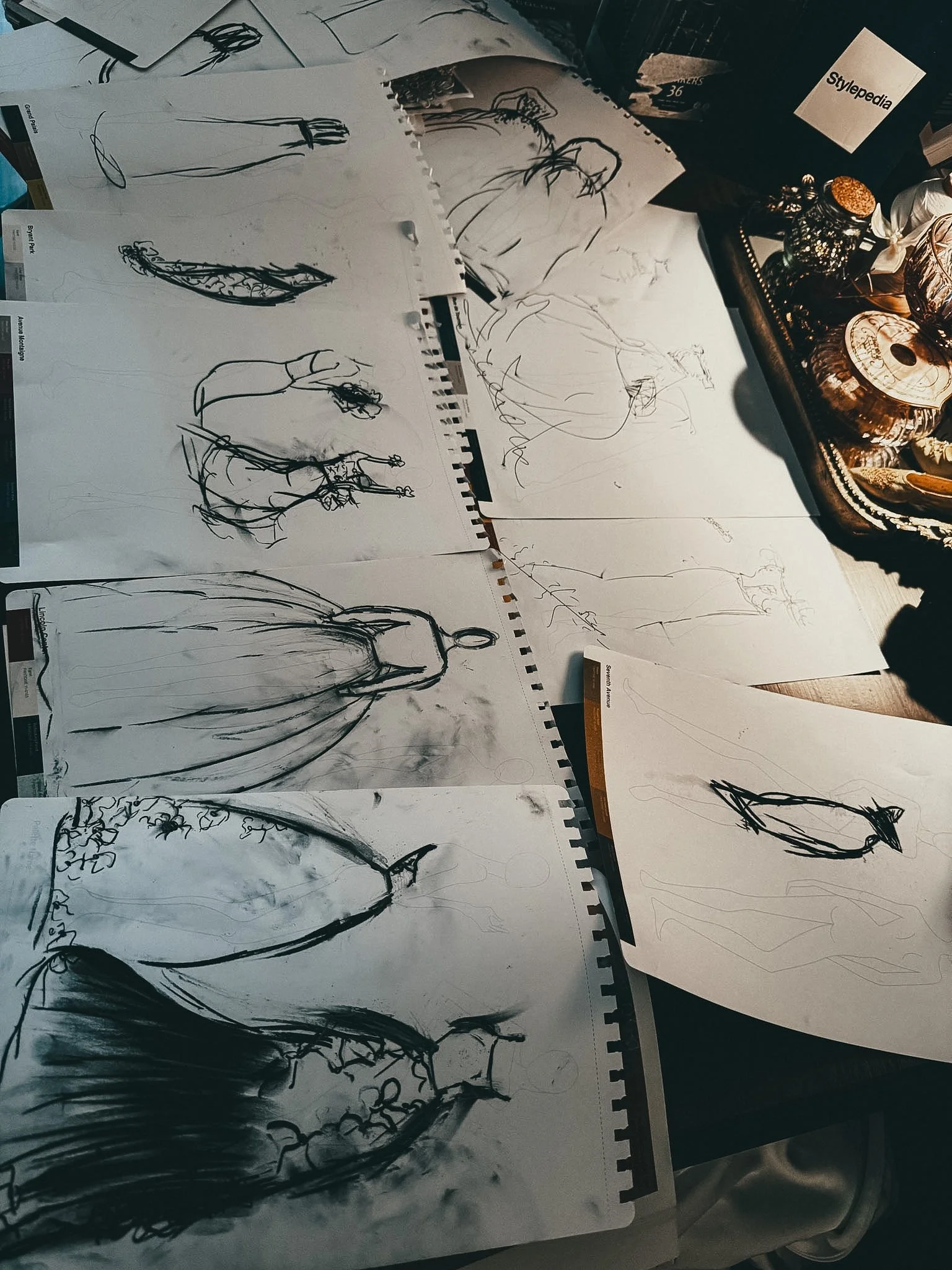 A collection of fashion illustration art print by Samantha Almeida | Art & Lace Studio