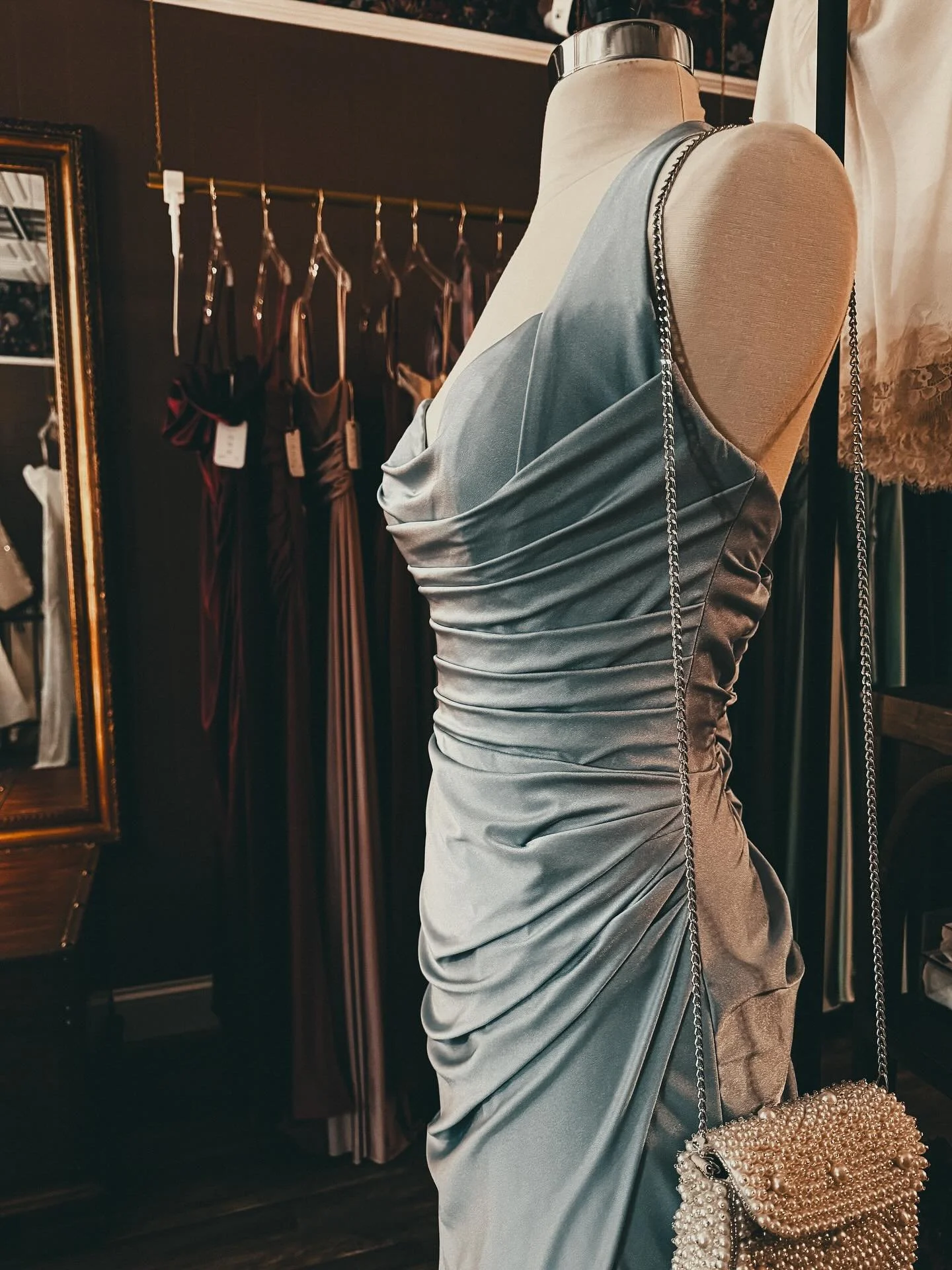 Obsessing over this shade of blue 🧵- check out our full bridesmaids collection at our studio - link in bio.

#bridalinspo #styling #fashion #bridalshop #bridesmaids #bridesmaidsdress #styleinspo #bridalstyle #fashioninspo #gown #stretch #satin #smok