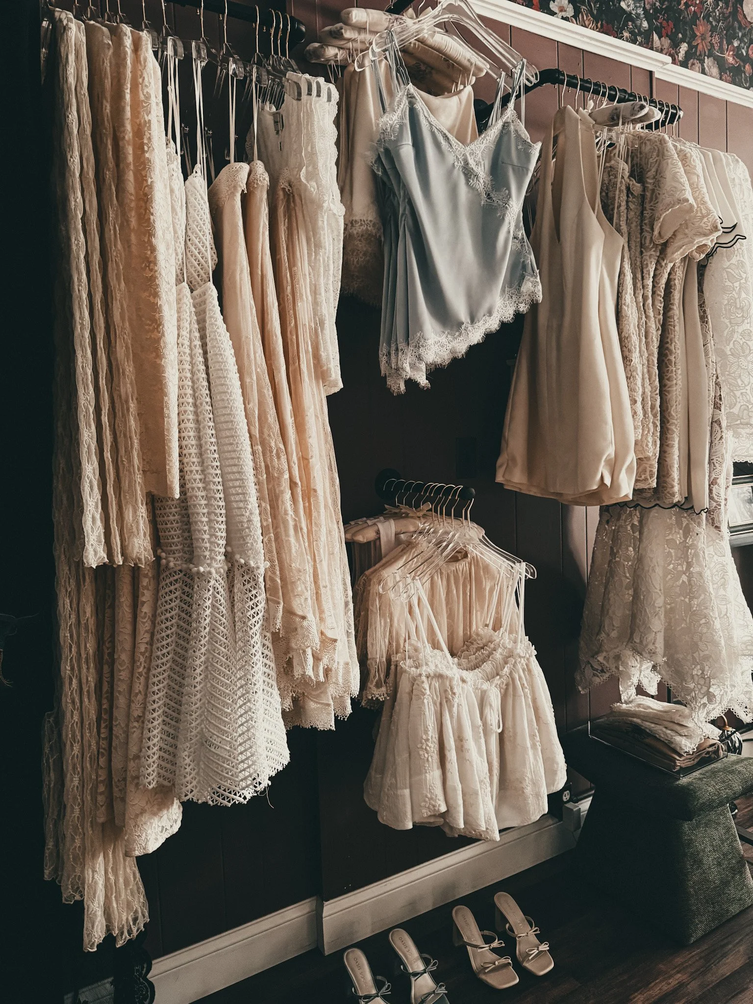 The Wedding Wardrobe at Art & Lace — a curated collection of veils, lace slips, and bridal accessories for the modern bride.