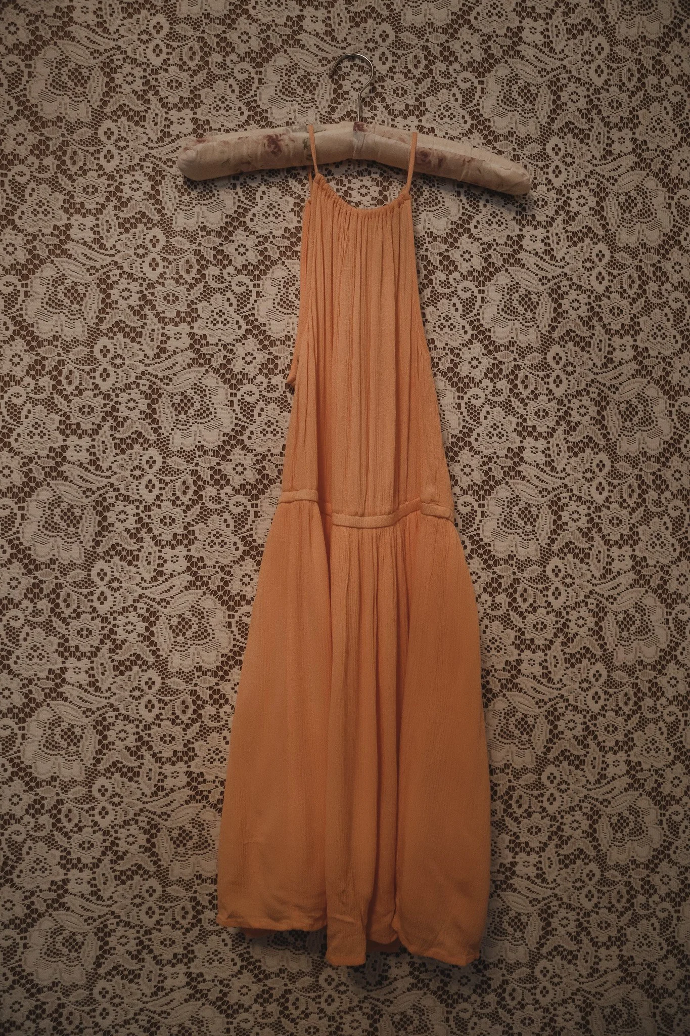 forever 21 peach colored halter dress.jpg