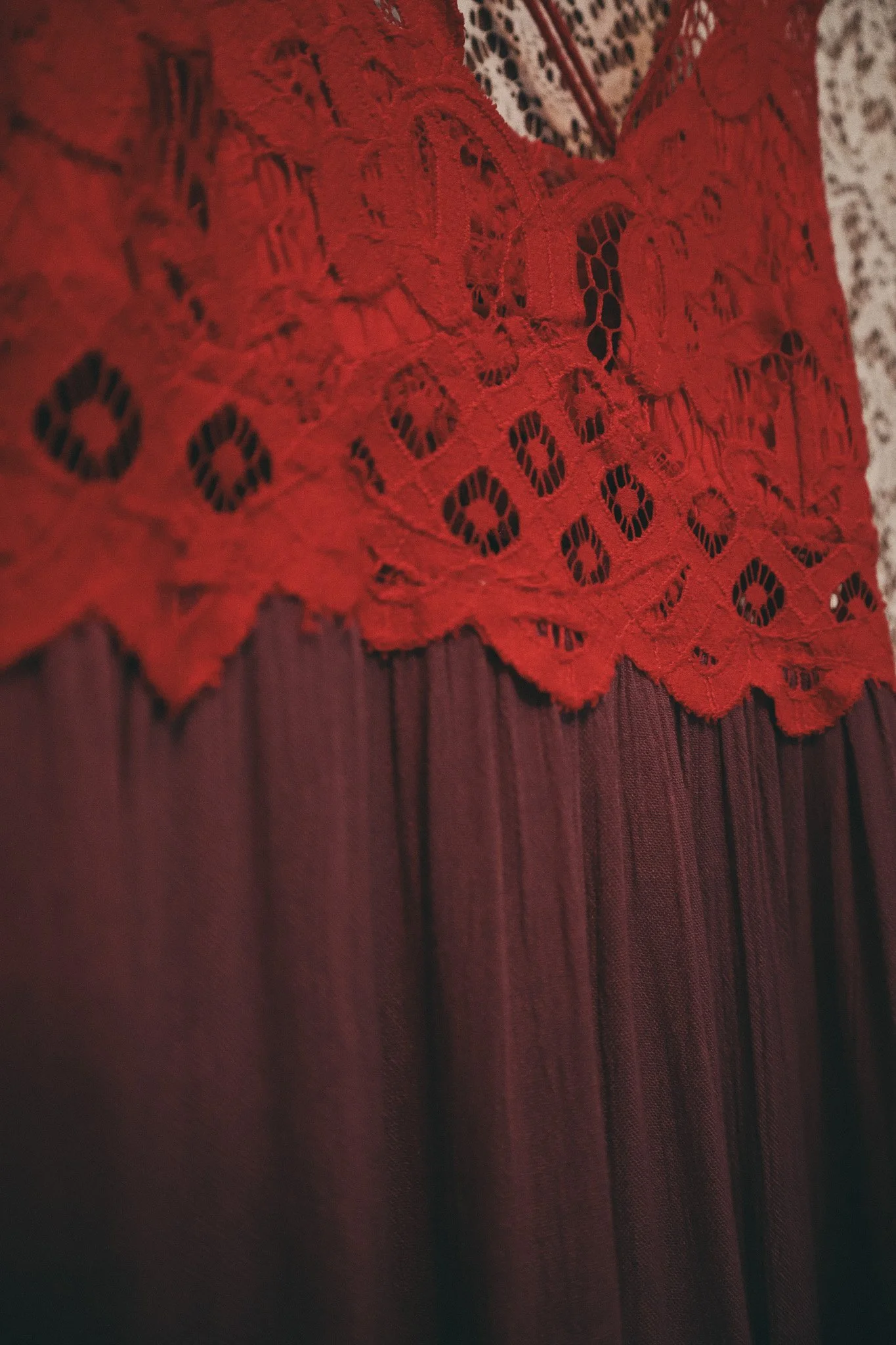 Free People Colorblock Dress - Red & Purple - Size Small