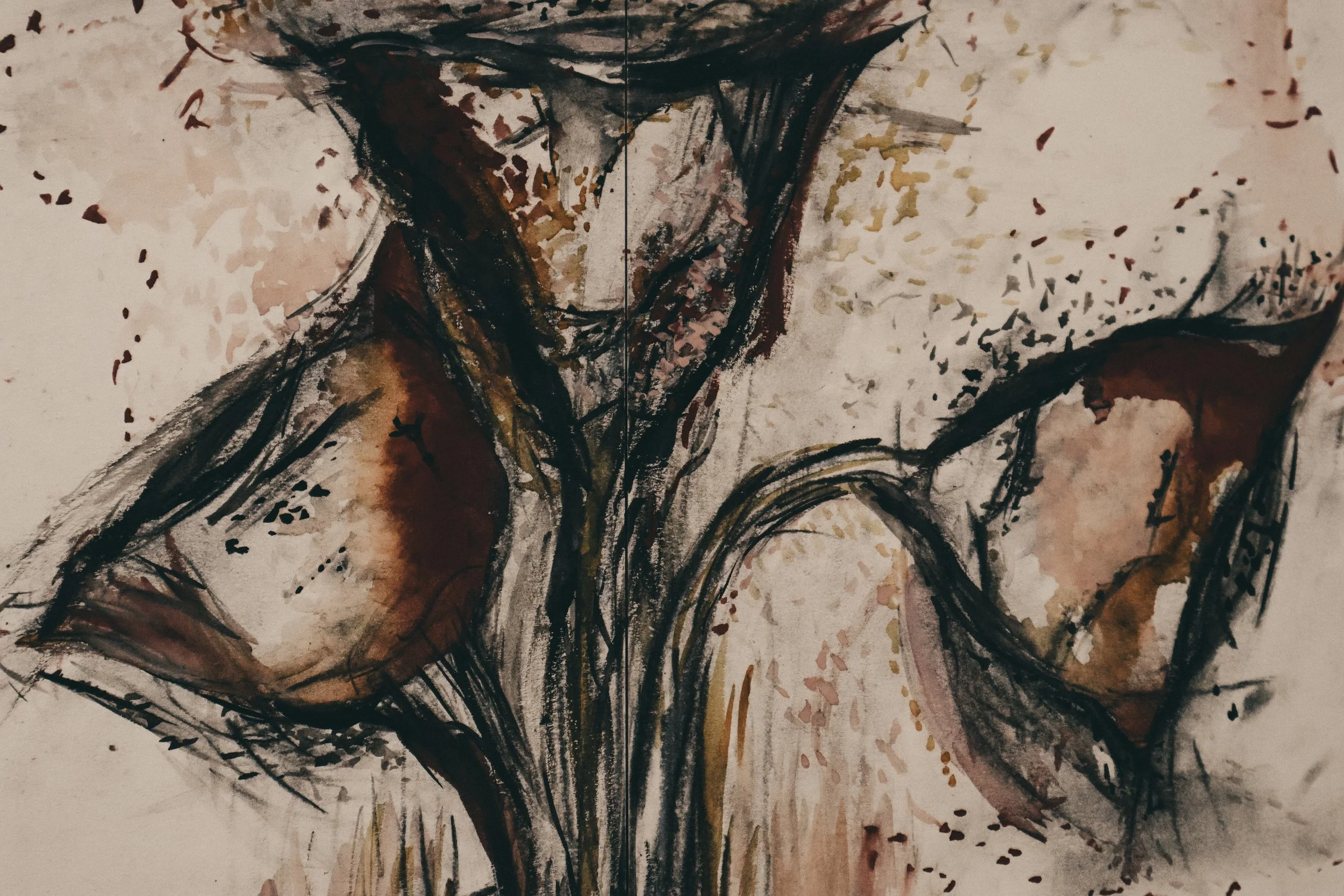 Requiem for Lilies art print close-up detail by Samantha Almeida | Art & Lace Studio