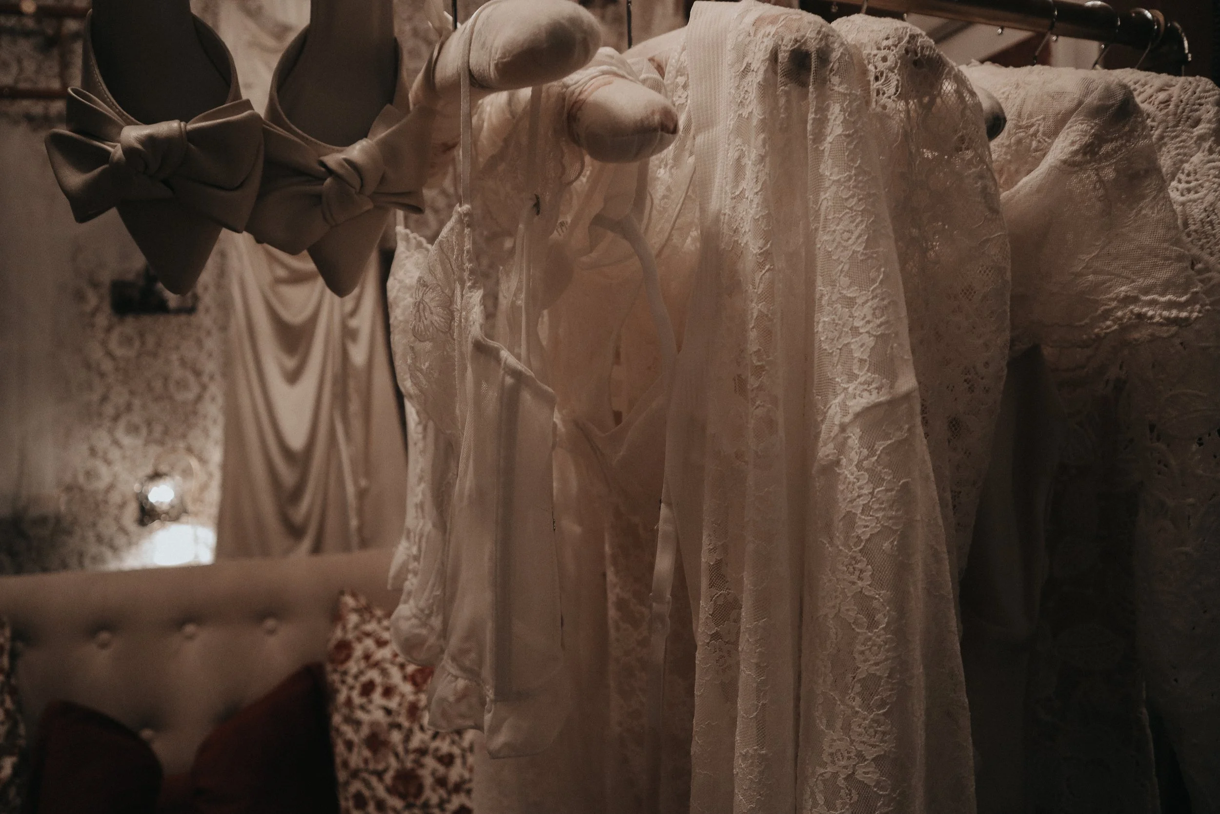 Boudoir lingerie styling