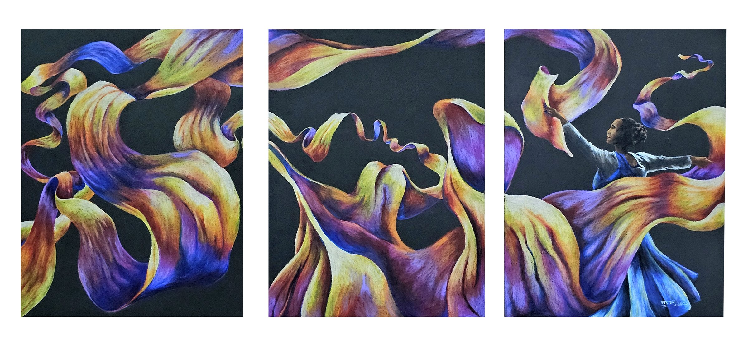 A Dance of Deliverance
18 x 36 (Framed)
Colored Pencil