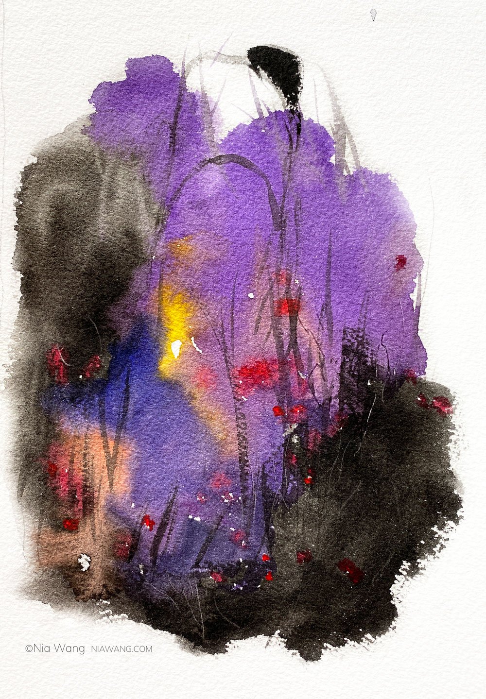 Enchanted #4 | watercolor on paper |