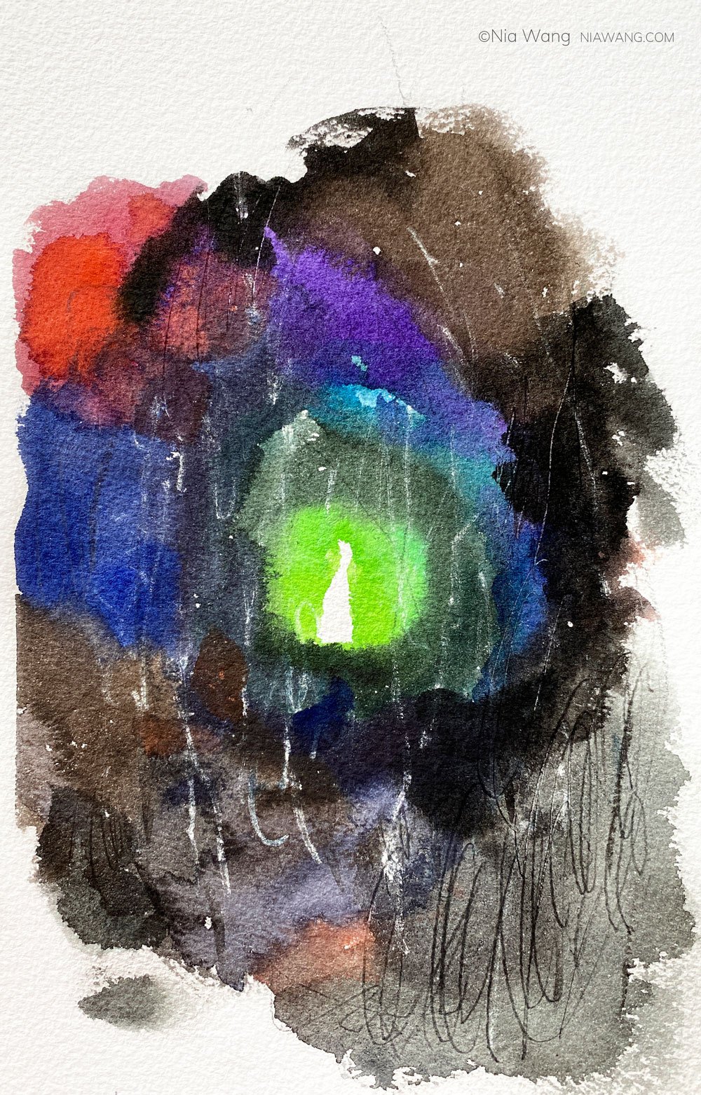 Enchanted #3 | watercolor on paper |