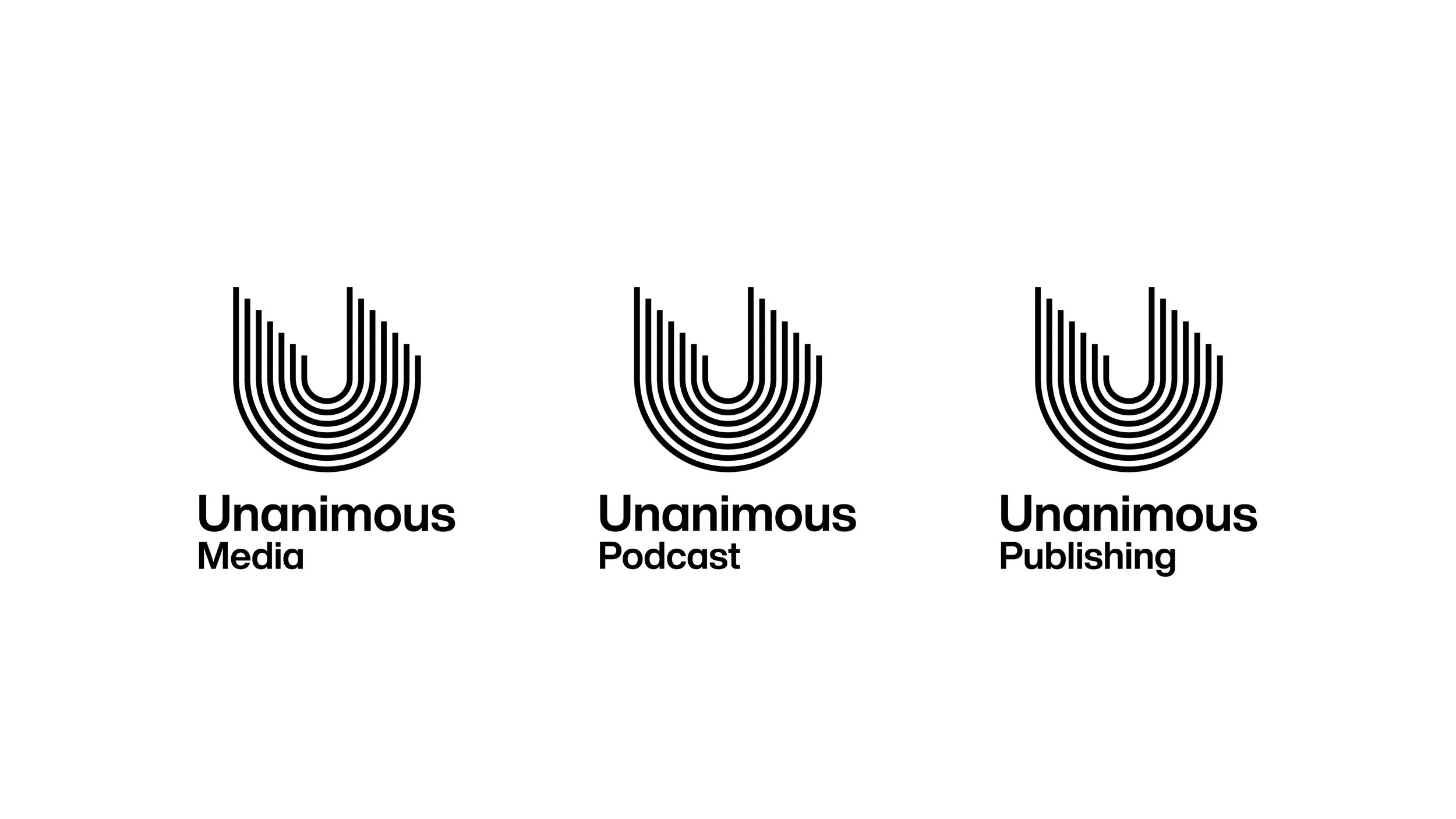 Unanimous Media logo family