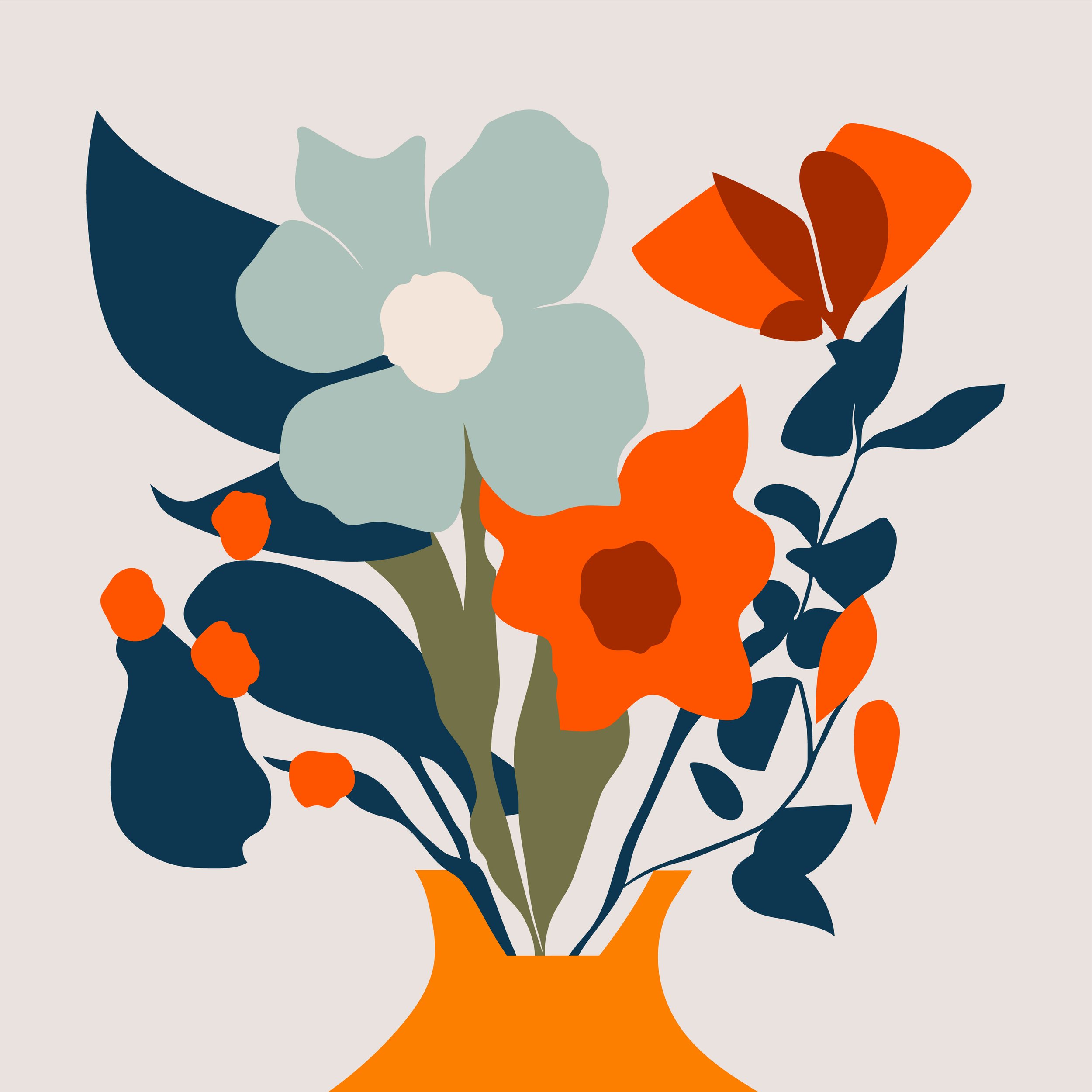 Bouquets illustration, floral study 08