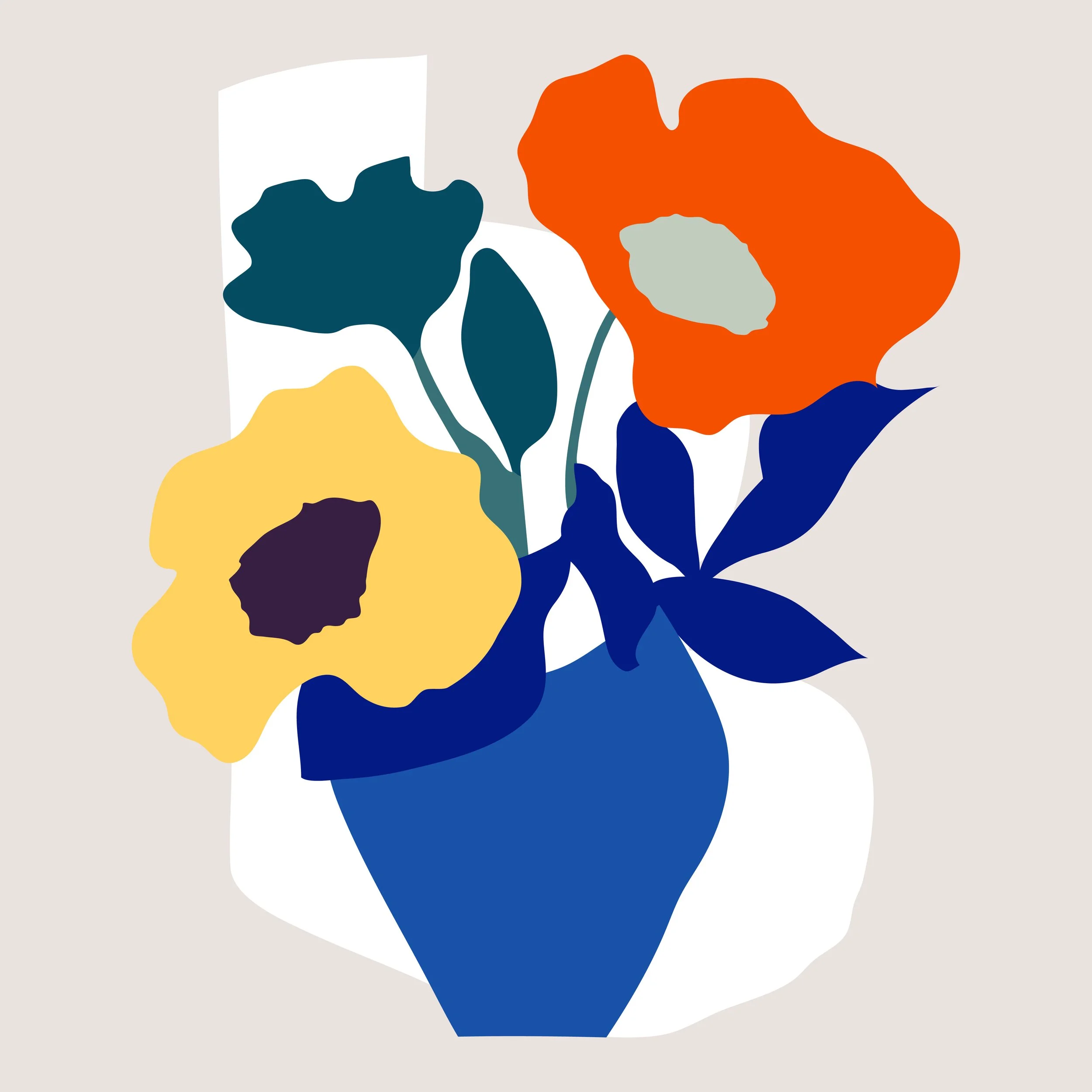 Bouquets illustration, floral study 09