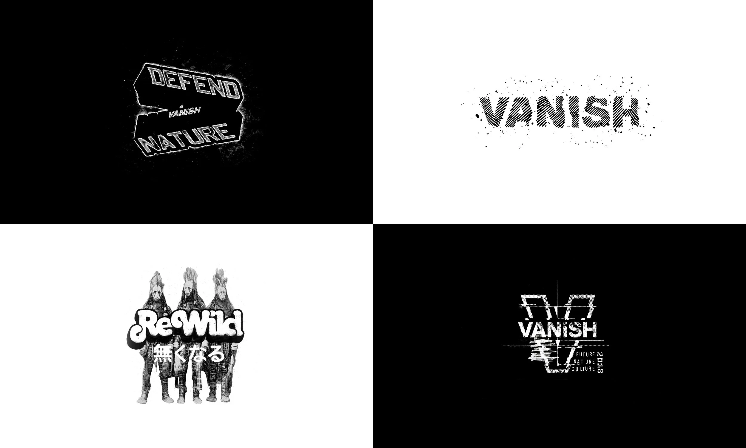 Vanish Outdoor Magazine logo variations